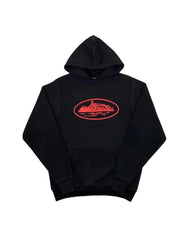 Corteiz Alcatraz Hoodie Black Red