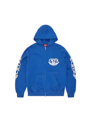 Corteiz Gasolina Double Zip Hoodie Royal Blue
