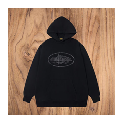Unisex Cotton Zip Up Hoodie Black