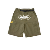 Corteiz Alcatraz Cargo Shorts Beige