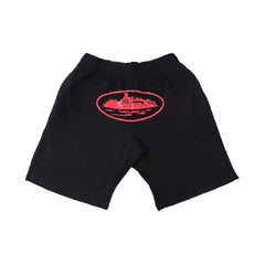 Corteiz Alcatraz Shorts Black/Red