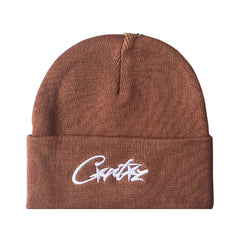 Corteiz Allstarz Folded Beanie Brown