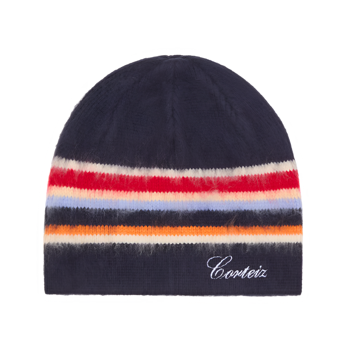 MULTI STRIPE KNIT BEANIE [NAVY]