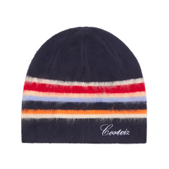 MULTI STRIPE KNIT BEANIE [NAVY]